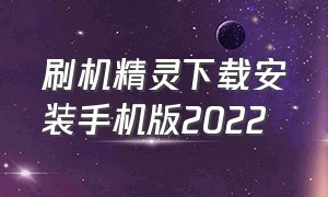 刷机精灵下载安装手机版2022（刷机精灵官方下载安装）