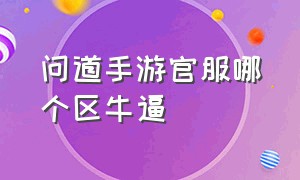 问道手游官服哪个区牛逼