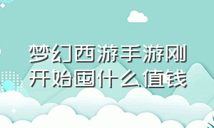 梦幻西游手游刚开始囤什么值钱