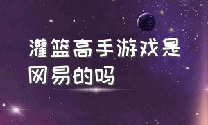 灌篮高手游戏是网易的吗