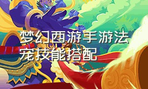 梦幻西游手游法宠技能搭配