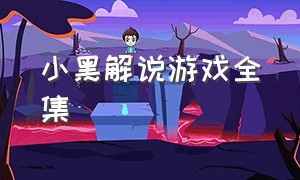 小黑解说游戏全集（小黑老师的游戏解说）