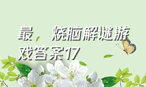 最囧烧脑解谜游戏答案17（最囧烧脑游戏14答案）