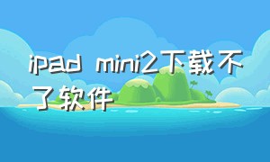 ipad mini2下载不了软件