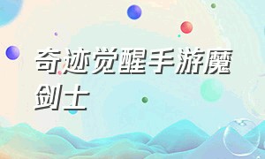 奇迹觉醒手游魔剑士