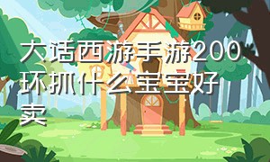 大话西游手游200环抓什么宝宝好卖