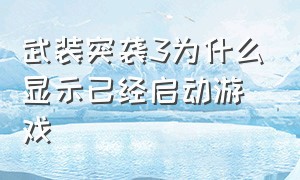 武装突袭3为什么显示已经启动游戏