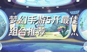 梦幻手游5开最佳组合推荐