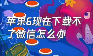 苹果6现在下载不了微信怎么办（苹果6下载不了新版微信怎样解决）