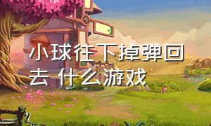 小球往下掉弹回去 什么游戏