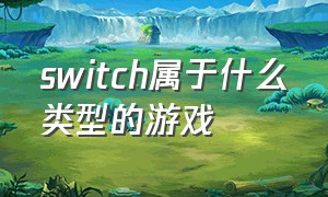 switch属于什么类型的游戏
