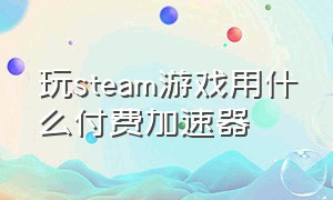 玩steam游戏用什么付费加速器