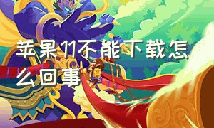 苹果11不能下载怎么回事