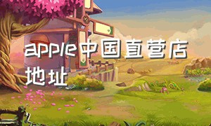 apple中国直营店地址