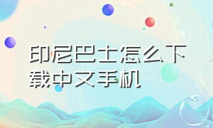 印尼巴士怎么下载中文手机（印尼巴士模拟器）