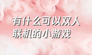 有什么可以双人联机的小游戏