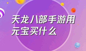 天龙八部手游用元宝买什么