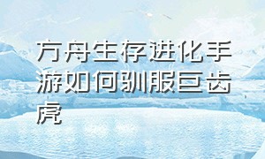 方舟生存进化手游如何驯服巨齿虎