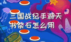 三国战纪手游天书祭石怎么用