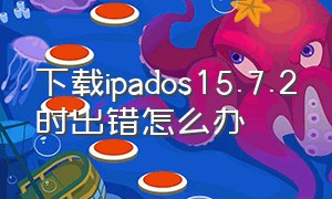 下载ipados15.7.2时出错怎么办