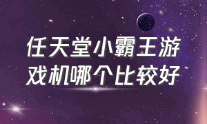 任天堂小霸王游戏机哪个比较好