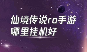 仙境传说ro手游哪里挂机好