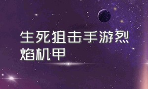 生死狙击手游烈焰机甲（生死狙击手游烈焰机甲对比）