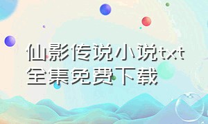 仙影传说小说txt全集免费下载