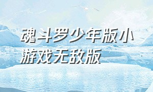 魂斗罗少年版小游戏无敌版