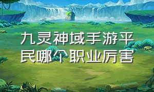 九灵神域手游平民哪个职业厉害