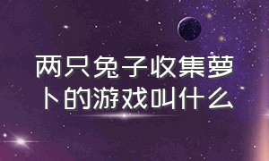 两只兔子收集萝卜的游戏叫什么