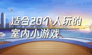 适合20个人玩的室内小游戏