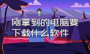 刚拿到的电脑要下载什么软件