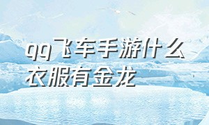 qq飞车手游什么衣服有金龙