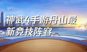 神武4手游丹山最新竞技阵容