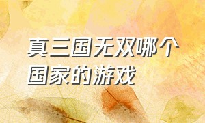 真三国无双哪个国家的游戏（真三国无双5和6哪个好玩）