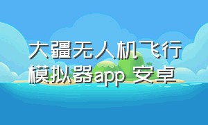 大疆无人机飞行模拟器app 安卓