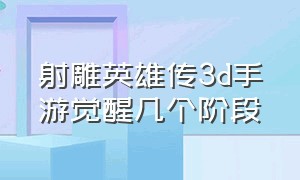 射雕英雄传3d手游觉醒几个阶段