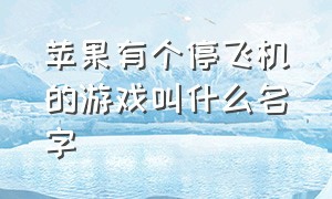 苹果有个停飞机的游戏叫什么名字