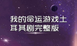 我的命运游戏土耳其剧完整版（我的命运游戏土耳其剧完整版免费观看）