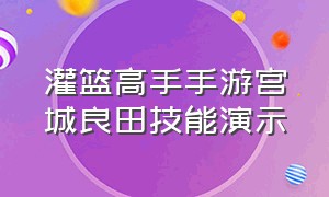 灌篮高手手游宫城良田技能演示