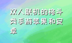 双人联机的格斗类手游苹果和安卓