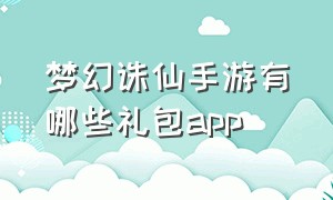 梦幻诛仙手游有哪些礼包app（梦幻诛仙手游官网礼包）