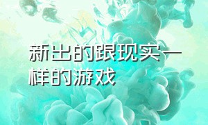 新出的跟现实一样的游戏