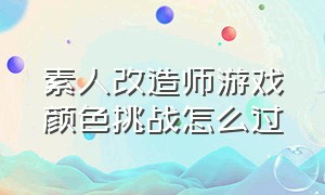 素人改造师游戏颜色挑战怎么过