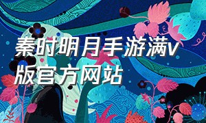 秦时明月手游满v版官方网站