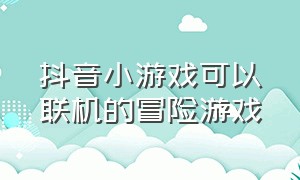 抖音小游戏可以联机的冒险游戏（抖音小游戏双人游戏联机入口）