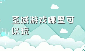 圣域游戏哪里可以玩