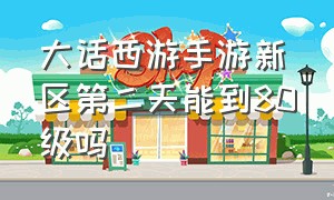 大话西游手游新区第二天能到80级吗