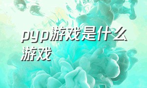 PYP游戏是什么游戏